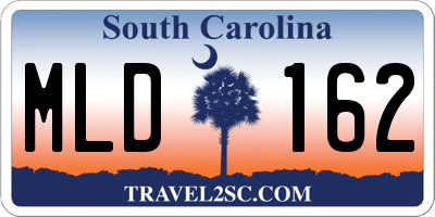SC license plate MLD162