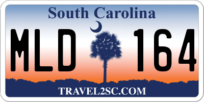SC license plate MLD164