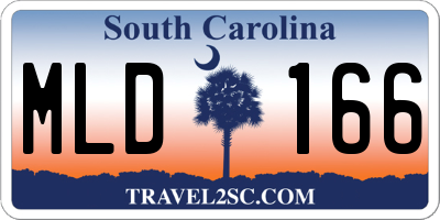 SC license plate MLD166