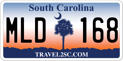 SC license plate MLD168