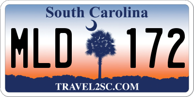SC license plate MLD172