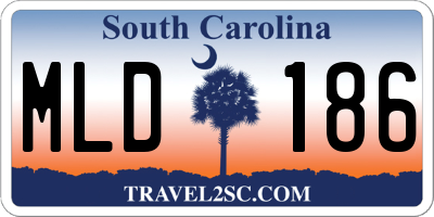SC license plate MLD186