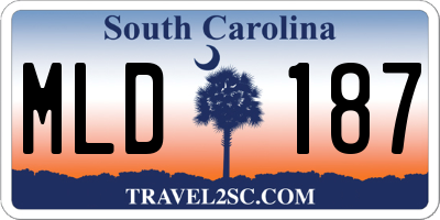 SC license plate MLD187