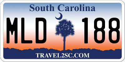 SC license plate MLD188