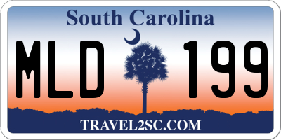 SC license plate MLD199