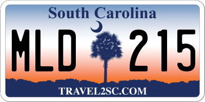 SC license plate MLD215