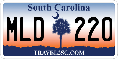 SC license plate MLD220