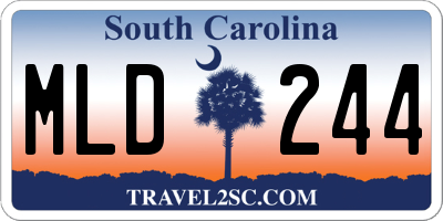 SC license plate MLD244