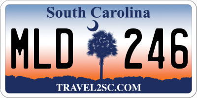 SC license plate MLD246