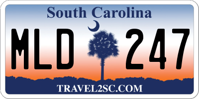 SC license plate MLD247