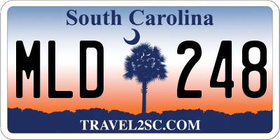 SC license plate MLD248