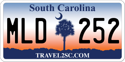 SC license plate MLD252