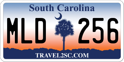 SC license plate MLD256