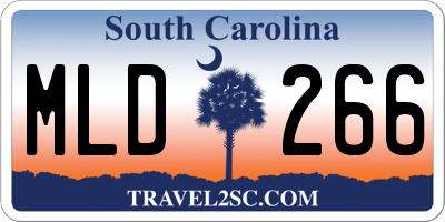 SC license plate MLD266