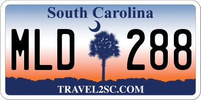 SC license plate MLD288