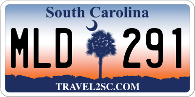 SC license plate MLD291