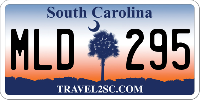 SC license plate MLD295