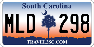 SC license plate MLD298