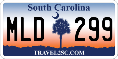 SC license plate MLD299
