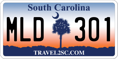 SC license plate MLD301