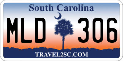 SC license plate MLD306