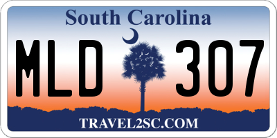 SC license plate MLD307
