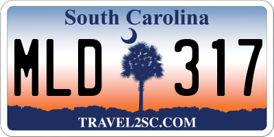 SC license plate MLD317