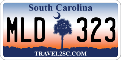 SC license plate MLD323