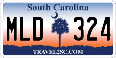 SC license plate MLD324