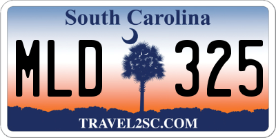 SC license plate MLD325