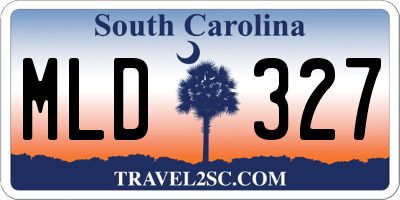 SC license plate MLD327