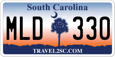 SC license plate MLD330