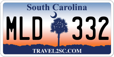 SC license plate MLD332