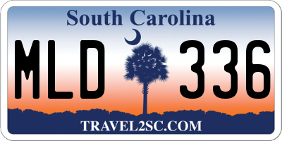 SC license plate MLD336