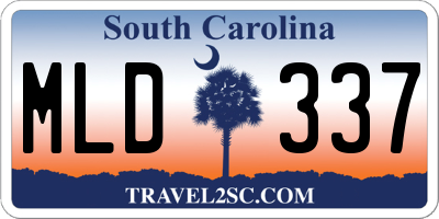 SC license plate MLD337