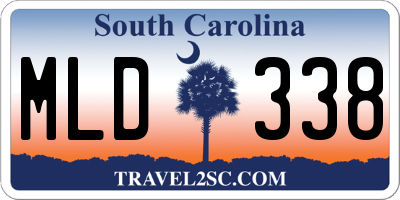 SC license plate MLD338