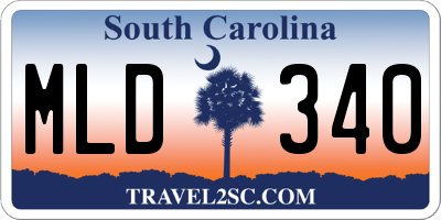 SC license plate MLD340
