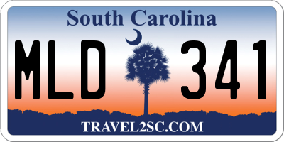 SC license plate MLD341