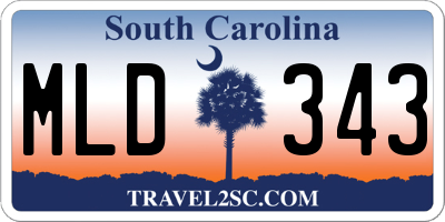 SC license plate MLD343