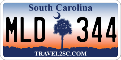 SC license plate MLD344