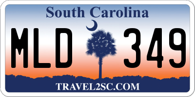 SC license plate MLD349