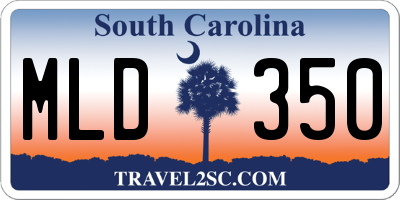 SC license plate MLD350