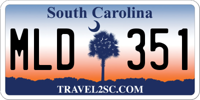 SC license plate MLD351