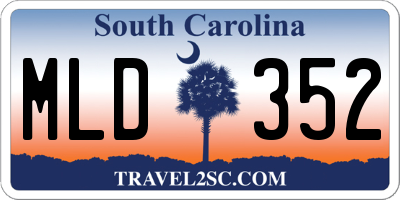 SC license plate MLD352