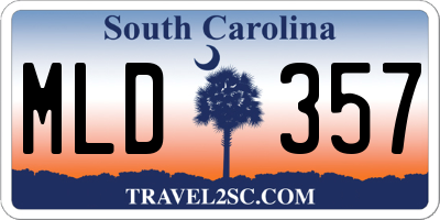 SC license plate MLD357