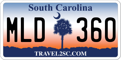 SC license plate MLD360