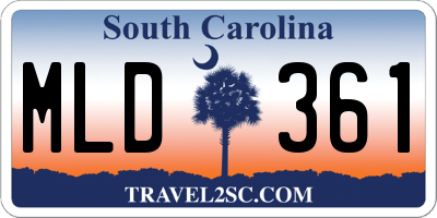 SC license plate MLD361
