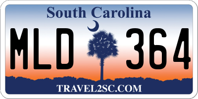 SC license plate MLD364