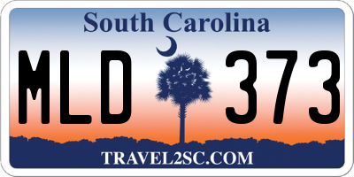 SC license plate MLD373