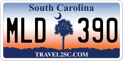 SC license plate MLD390